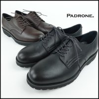 PADRONE/パドローネ<br>DERBY PLAIN TOE SHOES WATER PROOF LEATHER/防水レザープレーントゥシューズ