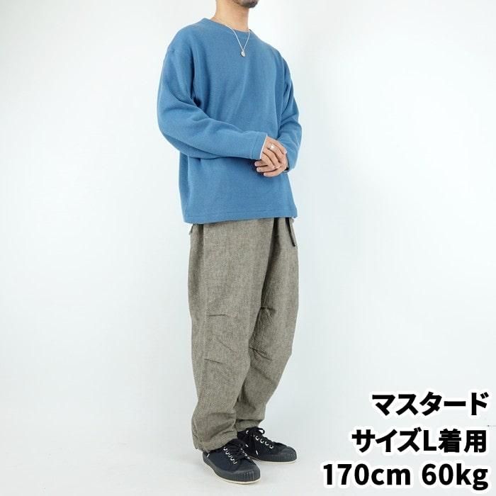 Lorena Benatti パンツインクブルー(ビスコース)M(76~82) ペインターパンツ（ネイビー）