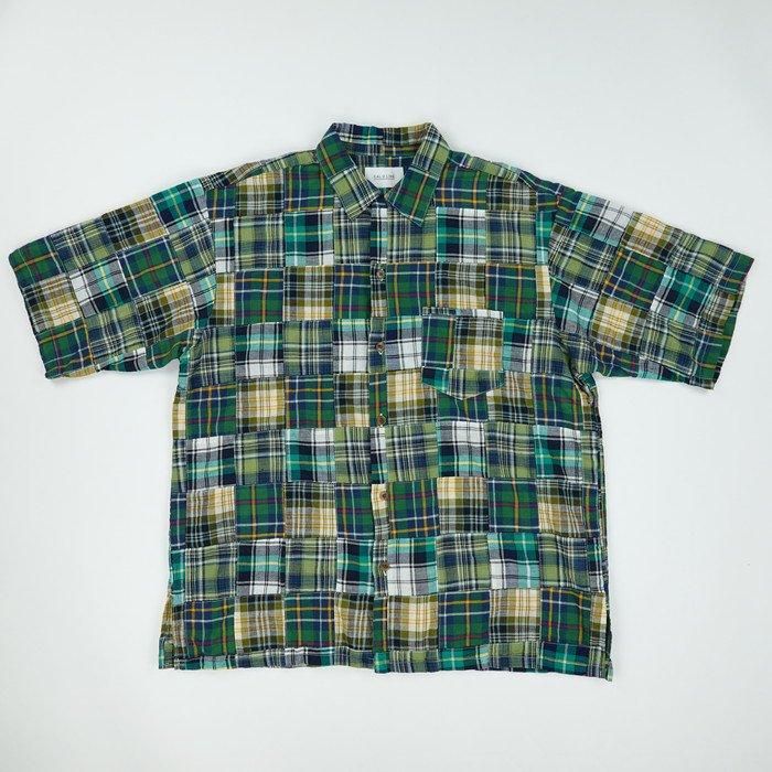 CAL O LINE/キャルオーライン OPEN COLLAR PATCHWORK SHIRTE
