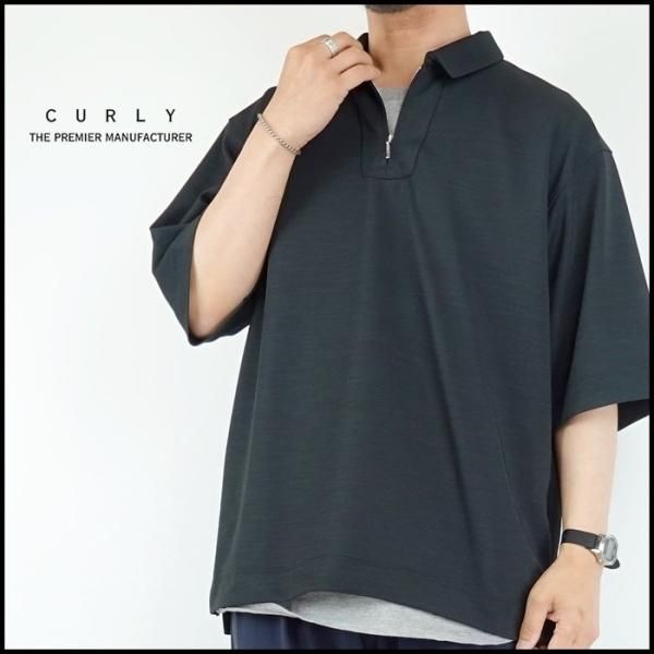 贅沢品 HALF CURLY/カーリー ZIP SHIRT/ハーフジップポロシャツの POLO トップス
