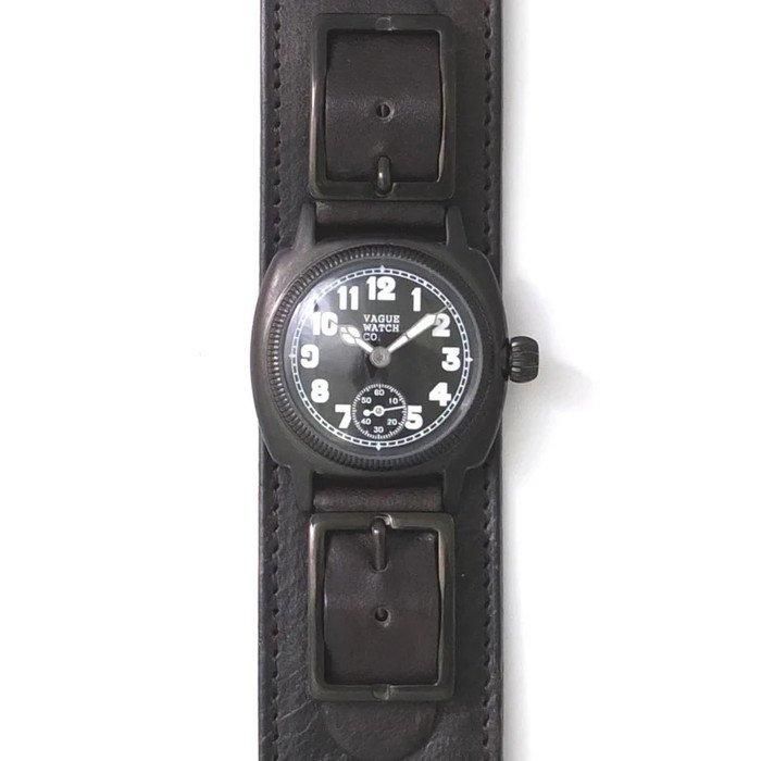 VAGUE WATCH CO. 腕時計 クッション・スモールリストバンド 黒 茶 VAGUE WATCH CO. - クッション・スモールリストバンド - COUSSIN