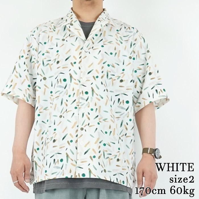 CURLY/カーリー TRICOT PRINT OPEN COLLAR SHIRT -setouchi olives