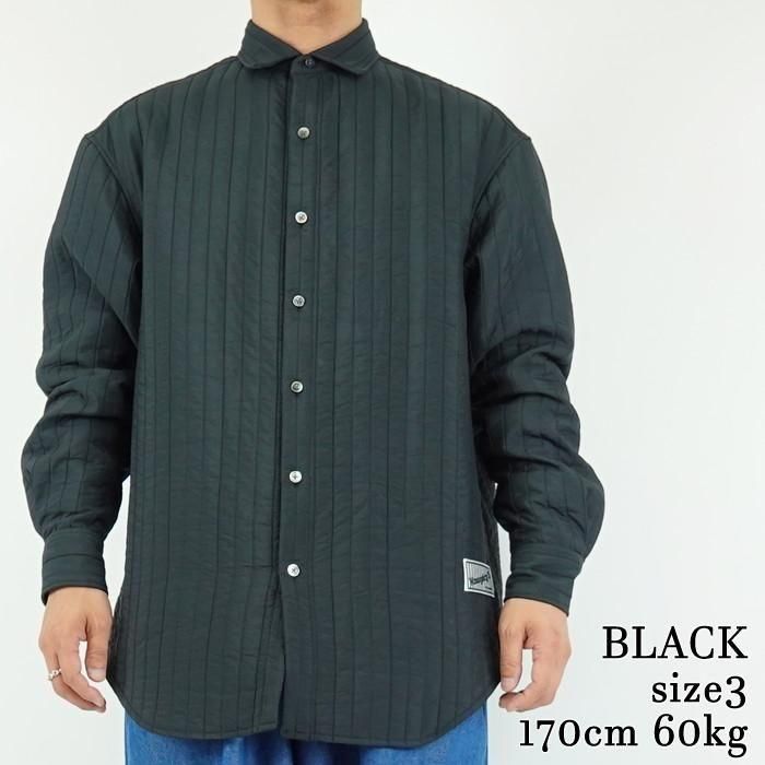 WELLDER ブラック セットアップ WELLDER/ウェルダー Quilting Over Size Shirt/キルティング