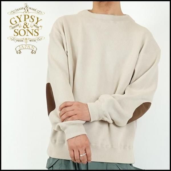 にこっち様　エリジアンスモックAU プルオーバー Gypsy&sons/ジプシーアンドサンズ ELBOW PATCH KNIT SEW