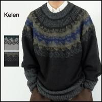 <img class='new_mark_img1' src='https://img.shop-pro.jp/img/new/icons6.gif' style='border:none;display:inline;margin:0px;padding:0px;width:auto;' />KELEN/ケレン<br>BLURRED NORDIC CIRCLE KNIT/ブラードノルディックサークルニット