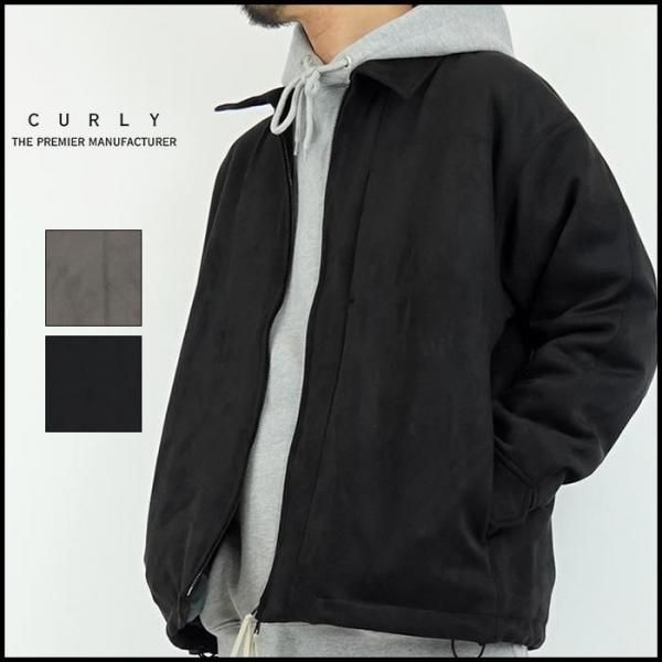 Knit blouson ニットブルゾン CURLY/カーリー KNIT SUEDE ZIP-UP BLOUSON/ニットスウェードジップ