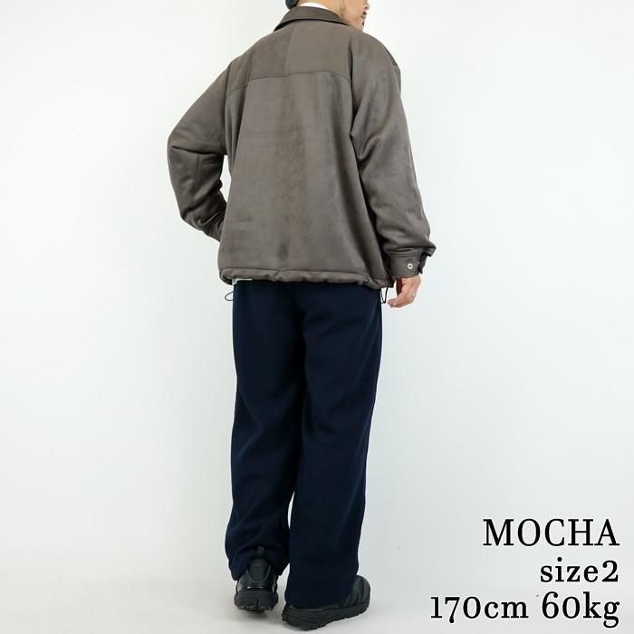 Knit blouson ニットブルゾン CURLY/カーリー KNIT SUEDE ZIP-UP BLOUSON/ニットスウェードジップ