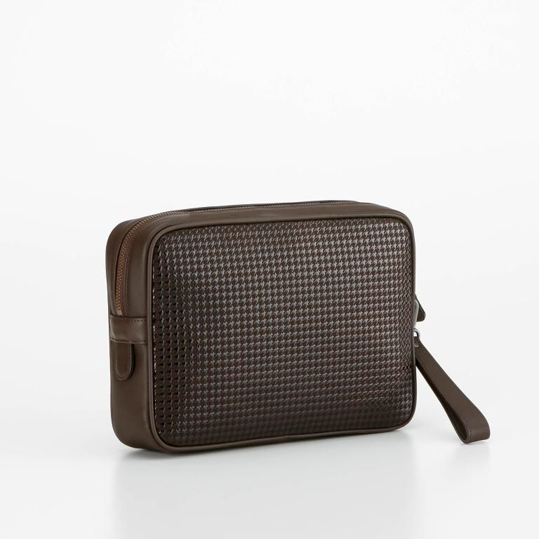 隼人 H-1セカンドバッグ［濃茶地×黒漆］：印傳屋公式オンライン