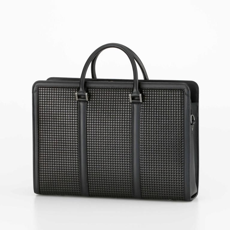 隼人 H-13ハンドバッグ［黒地×黒漆］：印傳屋公式オンライン