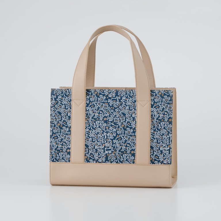 トートバッグ［Blue Gray/Keith Haring collection］：印傳屋公式
