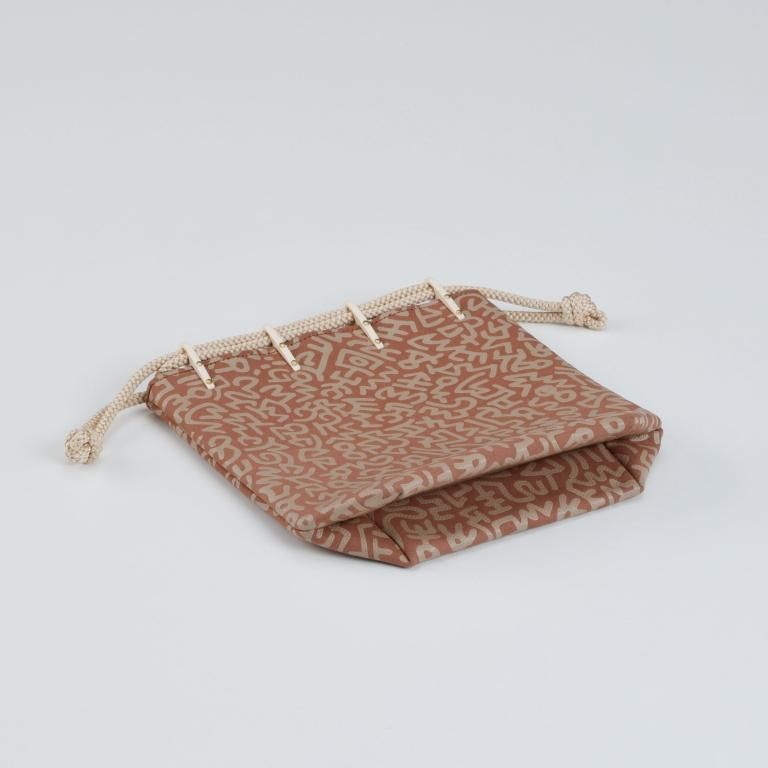 Keith Haring 合切袋(中)マチ付［Beige×Keith Haring collection vol.4
