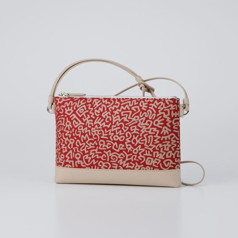【新品✨】印傳屋 INDEN-YA サコッシュ キースヘリング ショルダー サコッシュ［Red／Keith Haring collection］：印傳屋公式