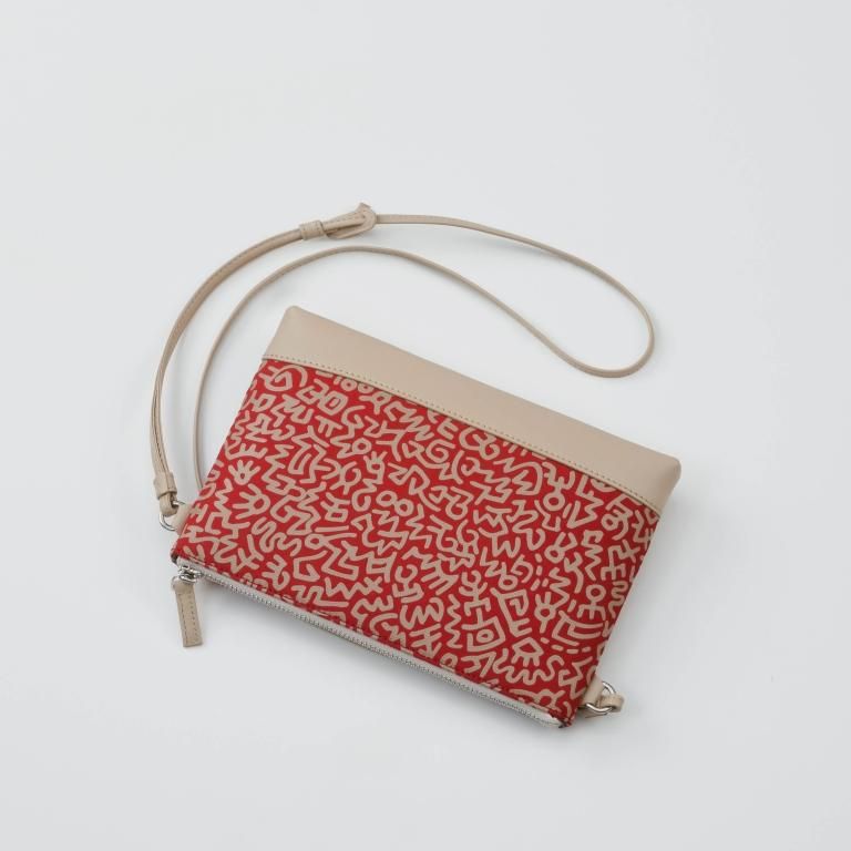 【新品✨】印傳屋 INDEN-YA サコッシュ キースヘリング ショルダー サコッシュ［Red／Keith Haring collection］：印傳屋公式