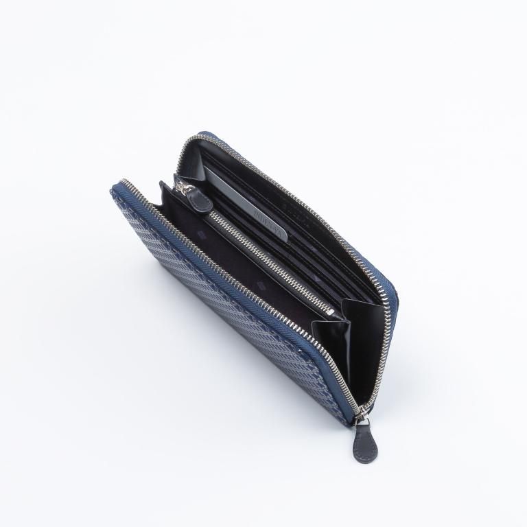 束入F［紺地×黒漆×輪繋ぎ小］：印傳屋公式オンラインショップ｜INDEN-YA