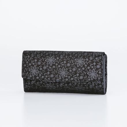 美品　印伝　黒　バック　レザー　桜の花びら 美品 印伝 黒 バック レザー 桜の花びら 美品 印伝 黒 バック