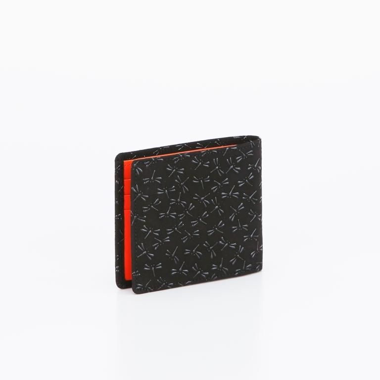 HISOCA 札入I［黒地×黒漆×とんぼ］：印傳屋公式オンラインショップ