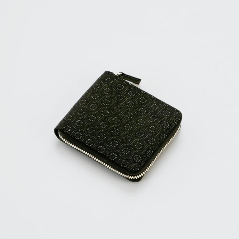 札入A［黒地×黒漆×亀甲］：印傳屋公式オンラインショップ｜INDEN-YA