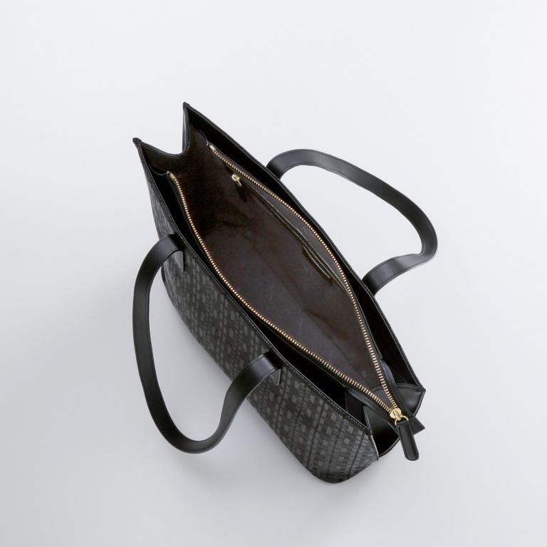 48ショルダー［黒地×黒漆×モダンスクエア］：印傳屋公式オンライン