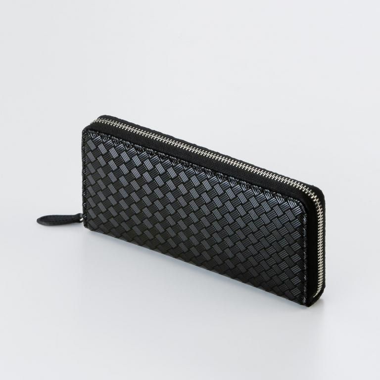 束入J［黒地×黒漆×網代編］：印傳屋公式オンラインショップ