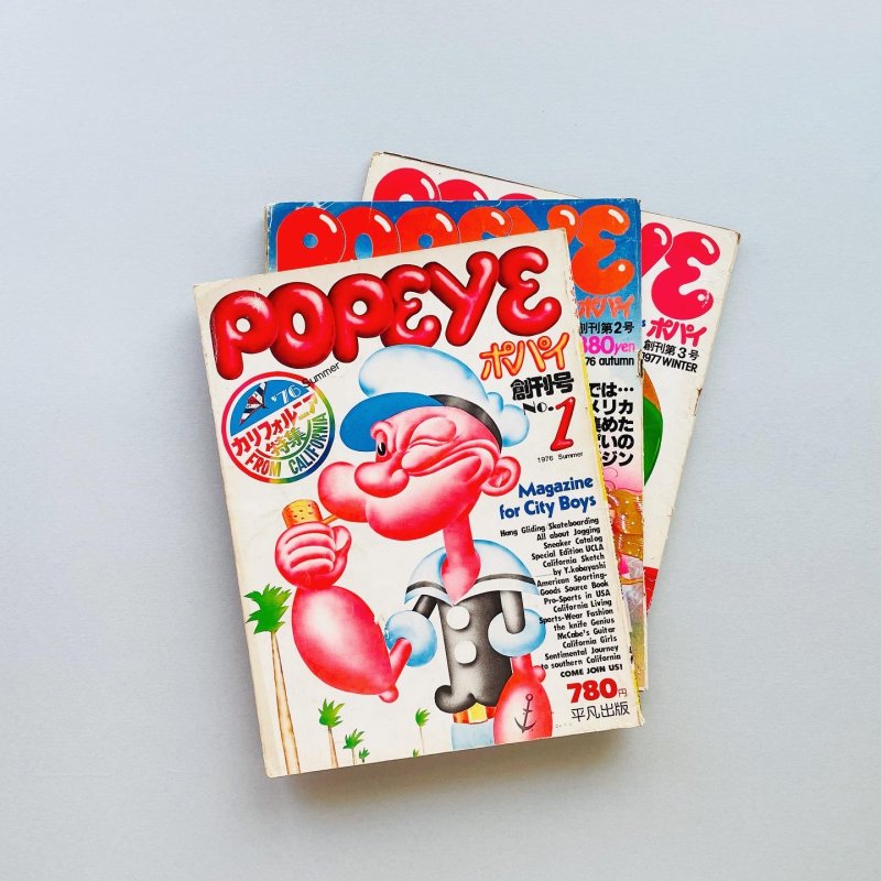 3set〉POPEYE ポパイ 創刊号/創刊第2号/創刊第3号 1976 Summer/1976
