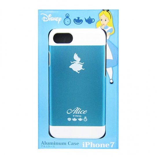 アリス iPhone7専用 アルミケース (アイフォンケース iPhone 7 対応) ブルー (ふしぎの国のアリス) ディズニー -  キャラクターショップ PERFECT WORLD TOKYO