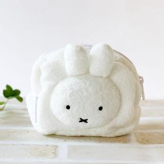 ミッフィー miffy もこもこポーチ ホワイト 小物入れ  