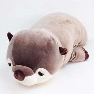 店内セール開催中!10％オフ対象商品! りぶはあと ねむねむアニマルズ かわうそのくるり 抱き枕 Mサイズ ぬいぐるみ グッズ