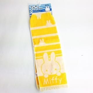 ブルーナ ミッフィー ひんやりマフラータオル ボーダー イエロー 先染めジャカード グッズ