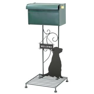 ガーデニング 雑貨 アイアン（鉄）製 スタンドポスト 犬 シルエットデザイン メイルボックス 郵便受け ガーデン用品 4945119060438