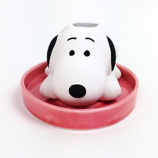 Peanuts スヌーピー 素焼き加湿器 寝そべり S インテリア 加湿器 Sサイズ キャラクターショップ Perfect World Tokyo