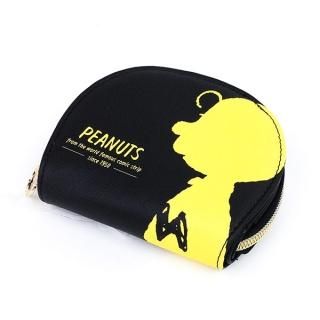 スヌーピー チャーリー・ブラウン 財布 ラウンド財布 ブラック グッズ  (MCOR)(MCD)