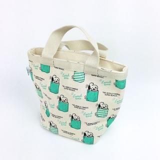 スヌーピー ミニトート ランチタイムＬ チラシ ランチバッグ 保冷バック ミント グッズ