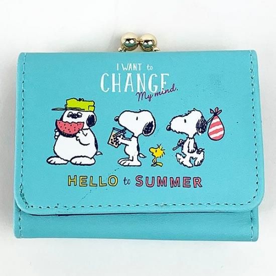 スヌーピー コンパクト財布 ハローサマースヌーピー 財布 三