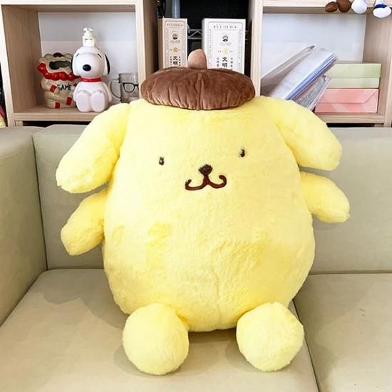 サンリオ ポムポムプリン ほわほわ L インテリア ぬいぐるみ大 L サンリオ ポムポムプリン ほわほわ L インテリア ぬいぐるみ大 L