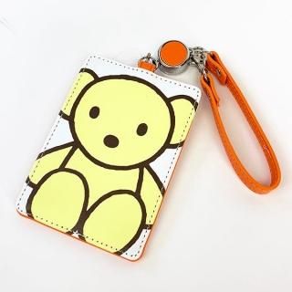 ミッフィー miffy リール付きパスケース くまちゃん ブルーナアニマル  オレンジ グッズ  (MCOR)