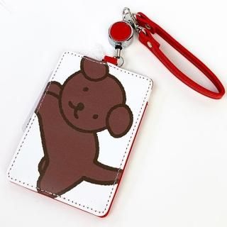 ミッフィー miffy リール付きパスケース スナッフィー ブルーナアニマル  赤 グッズ  (MCOR)(MCD)
