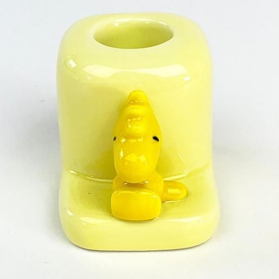 SNOOPY 歯ブラシスタンド 陶器 スヌーピー フィギュア付き
