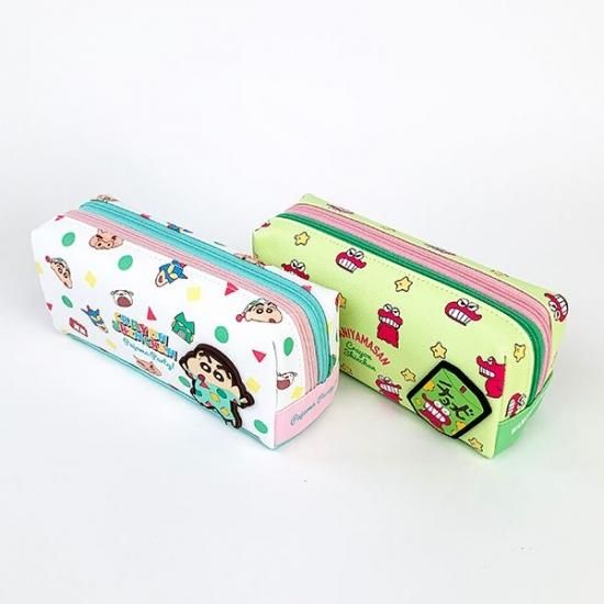 クレヨンしんちゃん チョコビ Wファスナーペンポーチ チラシ チョコビ ペンポーチ ペンケース 筆箱 緑 グッズ クレヨンしんちゃん チョコビ Wファスナーペンポーチ チラシ チョコビ ペンポーチ ペンケース 筆箱 緑 グッズ