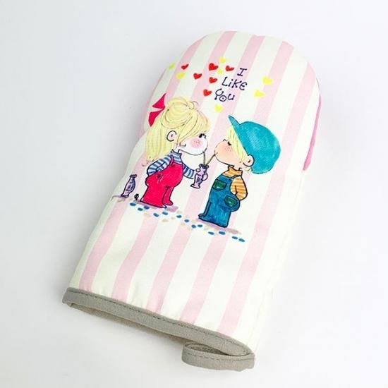 水森亜土 亜土ちゃん ミトン 二人 キッチン コスチューム ランチ 鍋