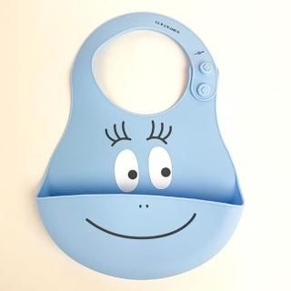 バーバパパ バーバパパ シリコンピブ BL ベビー 赤ちゃん シリコンエプロン スタイ グッズ よだれかけ ブルー