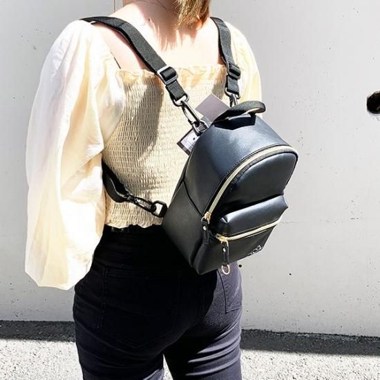 PEANUT スヌーピー ミニリュック BK スヌーピー バッグ リュック