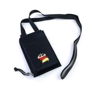 クレヨンしんちゃん しんのすけ スマホショルダーポーチ しんのすけ BK ポーチ スマホ グッズ ブラック  (MCOR)