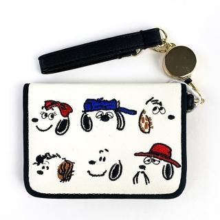 PEANUT ブラザーズ オープンパスケース ブラザーズ スヌーピー パスケース グッズ 定期入れ ホワイト  (MCOR)