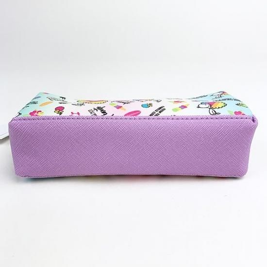 SNOOPY スヌーピー Wファスナーペンポーチ PU レインボー