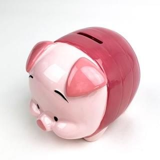 店内セール開催中!10％オフ対象商品! Disney ピグレット 貯金箱L ピグレット ディズニー クマのプーさん バンク  ピンク グッズ