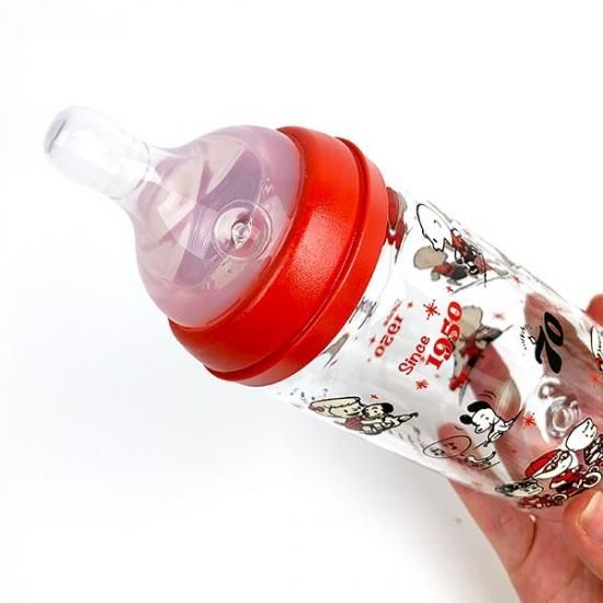 Peanuts スヌーピー スヌーピー 70th おでかけミルクボトル 240ml 哺乳瓶 ベビー お出かけ 食器 キッチン 水筒 クリア グッズ