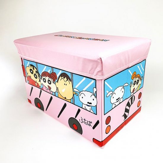クレヨンしんちゃん ストレージbox バスクレヨン しんちゃん おもちゃ箱 小物入れ box 箱 ピンク グッズ
