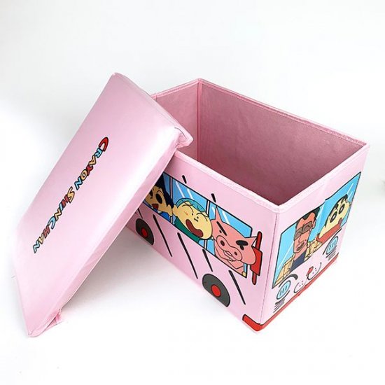 クレヨンしんちゃん ストレージbox バスクレヨン しんちゃん おもちゃ箱 小物入れ box 箱 ピンク グッズ