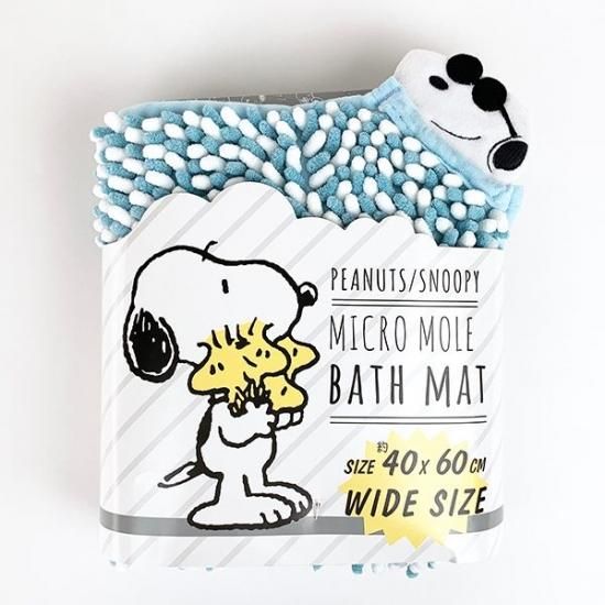 Peanuts スヌーピー Micro Mole Bath Mat バスマット マイクロモール 吸水 速乾 お風呂マット ブルー グッズ Peanuts スヌーピー Micro Mole Bath Mat バスマット マイクロモール 吸水 速乾 お風呂マット ブルー グッズ