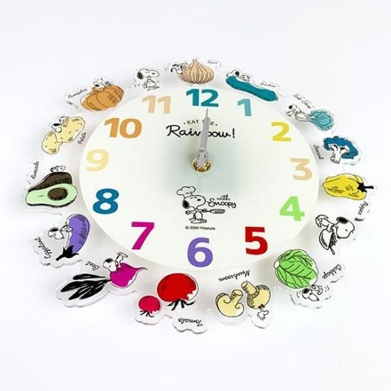 PEANUTS スヌーピー アクリル壁掛け時計 ヤサイ 時計 インテリア グッズ